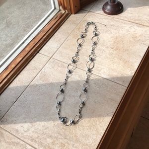 Collier Lia Sophia Alpine - Argent Avec Perles De Verre Et Résine, Longueur 45-48 Cm, Neuf Sans Emballage